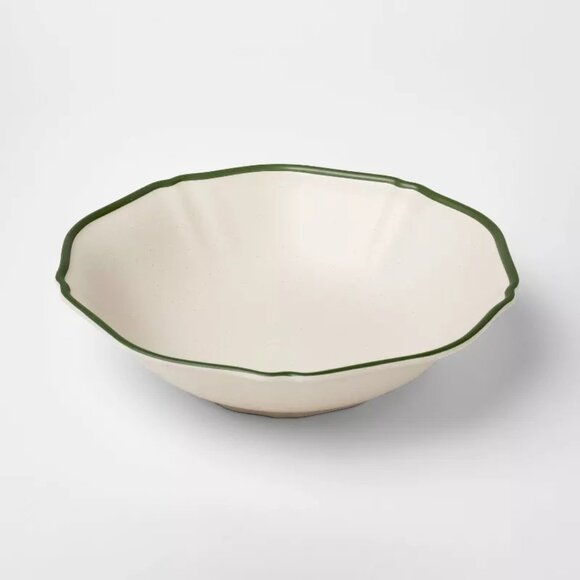 102oz Melamine Serving Bowl Green Edge - Threshold Studio McGee - Target 2025 - Picture 4 of 5